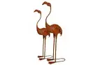 2pc Maine & Crawford Cast Iron Yamba Outdoor/Garden Flamingo Ornament Decor