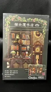 DIY Miniature Bookstore Decor - CuteBee Owl Bookshop Book Nook Shelf Insert