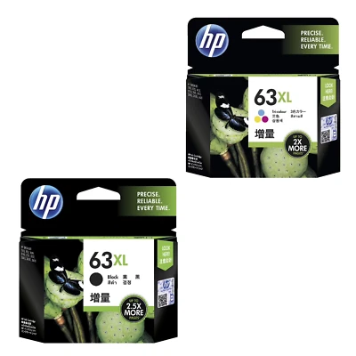 HP 63XL Ink Cartridge Black Cyan Magenta Yellow Option Value Pack
