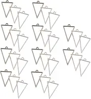 COHEALI 30pcs Triangle Pendant Triangle Dangle Earrings Triangle Bits Gems Beading Hoop Triangle Open Rings Jewelry-Making-Kits Bracelets Charms Jewelry Making Wire Triangle House Alloy