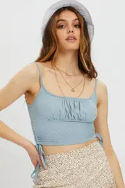 Blue Top Cami Ribbed - Size S, Women's Trial Jersey