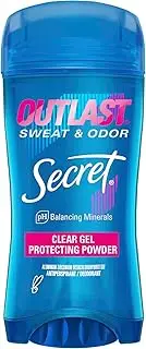 Secret Outlast Clear Gel Antiperspirant and Deodorant, Protecting Powder Scent, 2.7 Ounce (Pack of 6)
