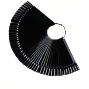 50pcs False Nail Polish Colour Display Wheel Chart Sticks Tips Swatch Black