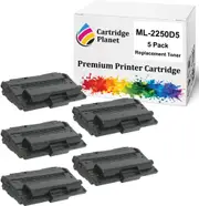 5-Pack Compatible Toner Cartridge for Samsung ML-2250D5 ML2250D5 (5000 Pages) for Samsung ML2250 ML2251N ML2251NP ML2252W