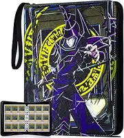 KarlyPro 990 Large Capacity Card Binder For Yugioh trade Cards,9-Pocket Card Holder with 55 Sleeves Folder Compatible with Yu-Gi-Oh Cards.
