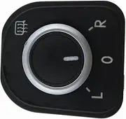QASULER Power Side Mirror Adjust Switch Knob, for Jetta MK5, for Golf MK5 MK6 Rabbit, for EOS, for Passat B6 3C, for Tiguan 1K0 959 565 5ND959565B Side Mirror Button Switch