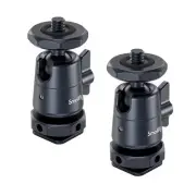 Mini Ball Head (2 Pack) with 1/4" Screw and Removable Shoe Mount, 360 Degree ...
