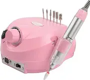 Electric Nail Drills Set, 35000RPM Nail File Electric Nail Drill, Manicure and Pedicure Set, with 6 Pack of Grinding Heads, Low Noise Vibration Buffer Remover File, Nail Tools for Nail Salon Port