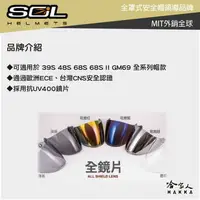 在飛比找樂天市場購物網優惠-【享4%點數】SOL 39S 48S 專用鏡片 大鏡片 透明