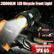 Rechargeable MTB Bicycle HeadLight 3-Mode High Low Strobe Bike light XM-L LED