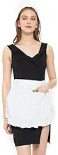 Maid Waist Apron with Two Pockets, Halloween Ruffles Short Aprons for Women, Waitress Apron