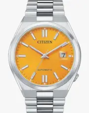 Citizen Tsuyosa Automatic Men's Stainless Steel Yellow Dial Watch NJ0150-81Z