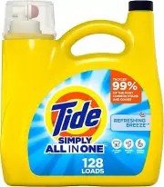 Tide Simply Liquid Laundry Detergent Refreshing Breeze 168 oz 128 Loads Laundry