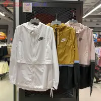 在飛比找Yahoo!奇摩拍賣優惠-亞軒潮店 NIKE/耐克外套女小logo休閑透氣連帽防曬衣A