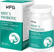 KFG Probiotics for Men Digestive & Immune Support ,Shelf Stable Non-GMO 90 Vegetarian Capsules