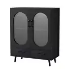 Buffet Sideboard Double Doors - Black