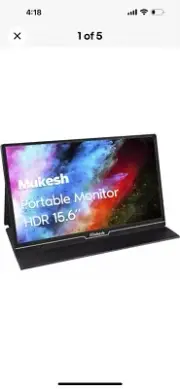 Portable Gaming Monitor 15.6 Inch IPS USB C Monitor for Raspberry Pi, 1920 x...