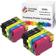 10 Pack (4BK,2C,2M,2Y) Compatible Ink for Epson 220XL for Epson Expression Home XP-220 XP-320 XP-324 XP-420 Workforce WF-2630 WF-2650 WF-2660 WF-2750 WF-2760