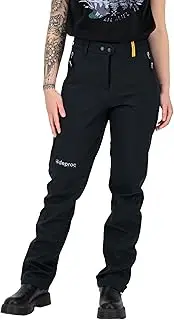 [DEPROC A.C.T.I.V.E] DEPROC-Active Women's Damen Softshellhose Outdoorhose Trekkinghose Wasserdicht Sterling Ii Wmn Hiking Pants, Black, 19 Kurz