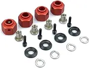 Modification Accessories 9MM Aluminum Alloy Wheel Widening Adapter for 1/10 TRAXXAS for TRX-4 for TRX4(Red)