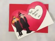 Argus Love Lines Valentine Card w Envelope - Psst! Here's the Plan YOU & ME