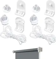2 Sets 25mm Plastic Roller Blind Accessories Kit | DIY Window Blinds Repair & Replacement Set with Beaded Chain Spare Kit for Curtain Rods