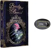 Fake Book Box - Small Safe Box with Combination Lock - Hidden Safe in Plain Sight - Diversion Safes - Secret Safes (Beauty Beast) (Large)