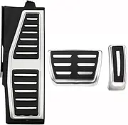 CHPGKGVNVT Car Pedals Cover for Audi A8 D5 2018 2019 2020 2021 2022 LHD Accelerator Gas Brake Foot Rest Pedal Cover Pad Interior Acessories Pedals(3Pcs at with Rest)