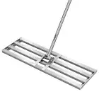 VIVOSUN 30x10" Lawn Leveling Rake for Garden Yard with 78" Steel Extended Handle