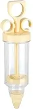 Cupcake Filling Injector, Reusable Dessert Cream Piping Syringe Nozzles Kits with 8Pcs Nozzles for Frosting Decoration for Cake Making(【34380】Beige Mouth Flower Gun)