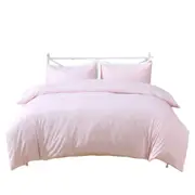 Light Pink Reversible 2000TC Soft Quilt Cover Set Various Size