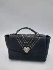Replay Black Bag Medium Size Biker Goth NWT