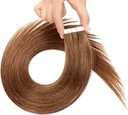 FUIBEJAE Tape in Human Hair Extensions 16Inch Silky Straight Human Hair Extensions Tape in Remy Human Hair Adhesive for Women 20 Pcs/Package,#33
