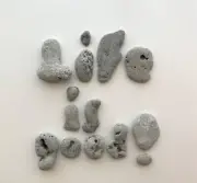Natural Letter Shaped Rocks LIFE IS GOOD! Beach Stones Word pebble art craft Hag