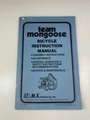 1979 Team Mongoose Owners Instruction Manual SUPER RARE & VINTAGE FAST SHIPPING!