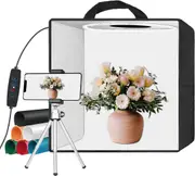 Portable Light Box Photography Kit with LED Lights and Backdrops - Ideal for Product Photos