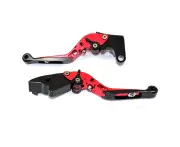 1 x Folding CNC Brake & Clutch Levers For Yamaha YZF R6 2005-2012 R1 2004-2008 - Red