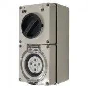5 Pin 10 Amp Industrial weatherproof combination switch socket 3 Phase SAA