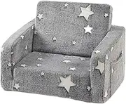 Llazsybz Sofa Convertible for Sofa Children to The Sunbed, Grey Star, as described