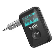 Aux Bluetooth Adapter for Car, Bluetooth 5.3 Receiver with OLED Display, 3.5m...
