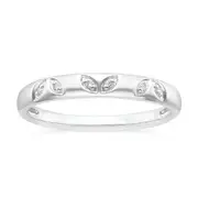 Sterling Silver with Diamond Set Ring
