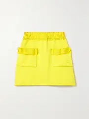 [AZ FACTORY] AZ FACTORY - Free To Organic Cotton And Seacell-blend Mini Skirt - Yellow - M M Yellow