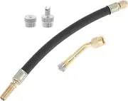 X AUTOHAUX 1 Set 135 Degree Copper Tire Valve Extension with Universal Plastic 210mm Tyre Valve Stem Extender for Car Motorcycle RV Truck Bike