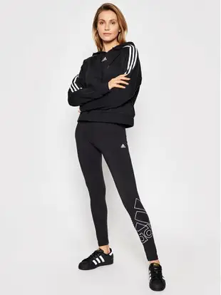 帝安諾-實體店面 ADIDAS ESSENTIALS 長袖 帽T 短版 休閒 運動 訓練 女款 黑 GL1460【APP下單享4%點數】