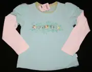 4 NWT Pumpkin Patch PIONEER PRINCESS Aqua Missy SHIRT Top Girls