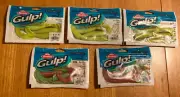 BERKLEY GULP - GRUBS (6 INCH) 5 PACKS / 20 GRUBS TOTAL *CHARTREUSE & NUCLEAR...