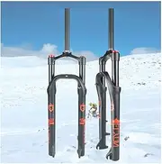 Mountain Bike Bike Air Suspension Fork 26x4.0 Fat Bike Fork Travel 100mm 28.6mm Straight Front Fork Manual Lockout,for Snow Beach XC/AM