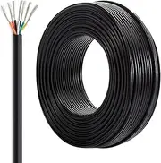 30/28/26AWG 7-core Tinned Copper Conductor PVC Insulated Sheathed Electrical Wire UL2464 Precision Signal Transmission Line Suitable for Electronic Equipment Security System(30FT(10M),26awg-7c)