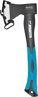 Cutting Axe, Heat Treated Hand Tool Made of Forged Carbon Steel, 38 cm, Fiberglass Shock Absorbing Handle with Non-Slip Handle, Blue
