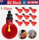 1-10x Automatic Cups Water Feeder Drinker Chicken Waterer Poultry Chook Bird